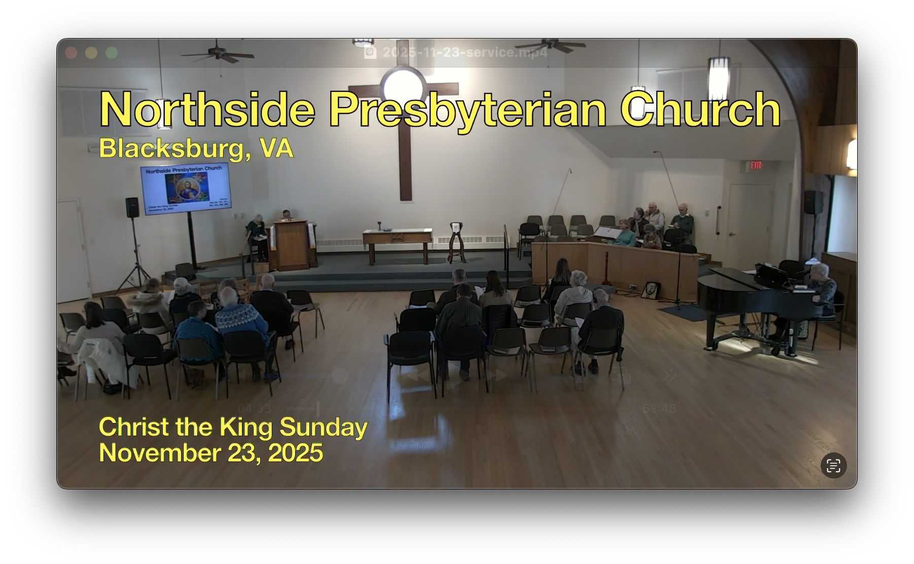 screen shot of video